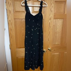 Navy blue, flowy romper